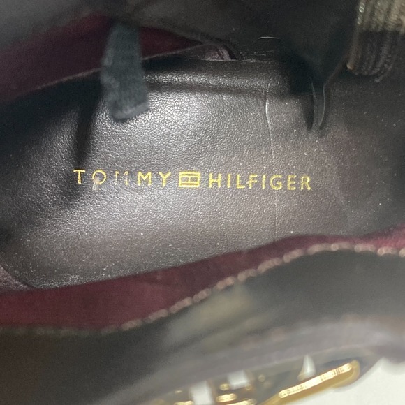 Tommy Hilfiger Women's Ankle Boots 6.5 M  Brown Flats Gold Tone Buckle TWRUMORE - Picture 5 of 9